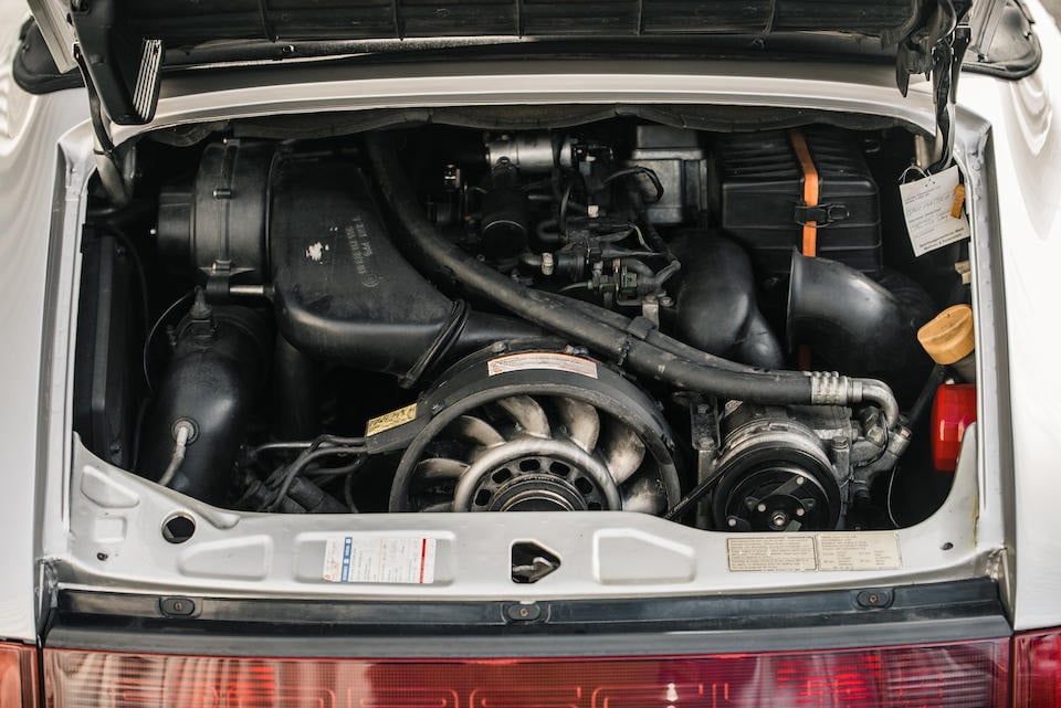 Under the hood of Diego Maradona's rare Porsche 911.