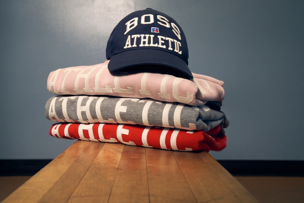 Boss x Russell Athletic hoodies and a hat