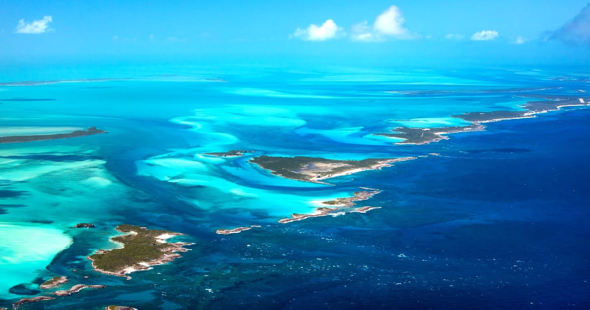 A group of blue water