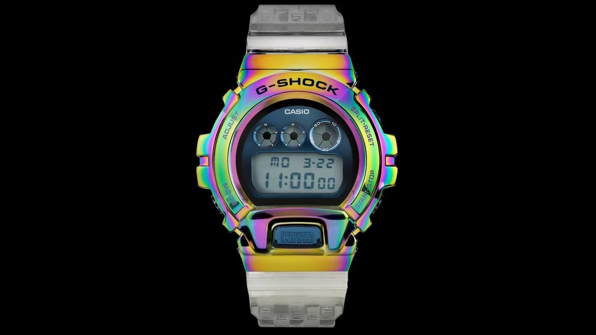 Kith and G-Shock team up to remix the classic GM-6900 for a Rainbow Edition
