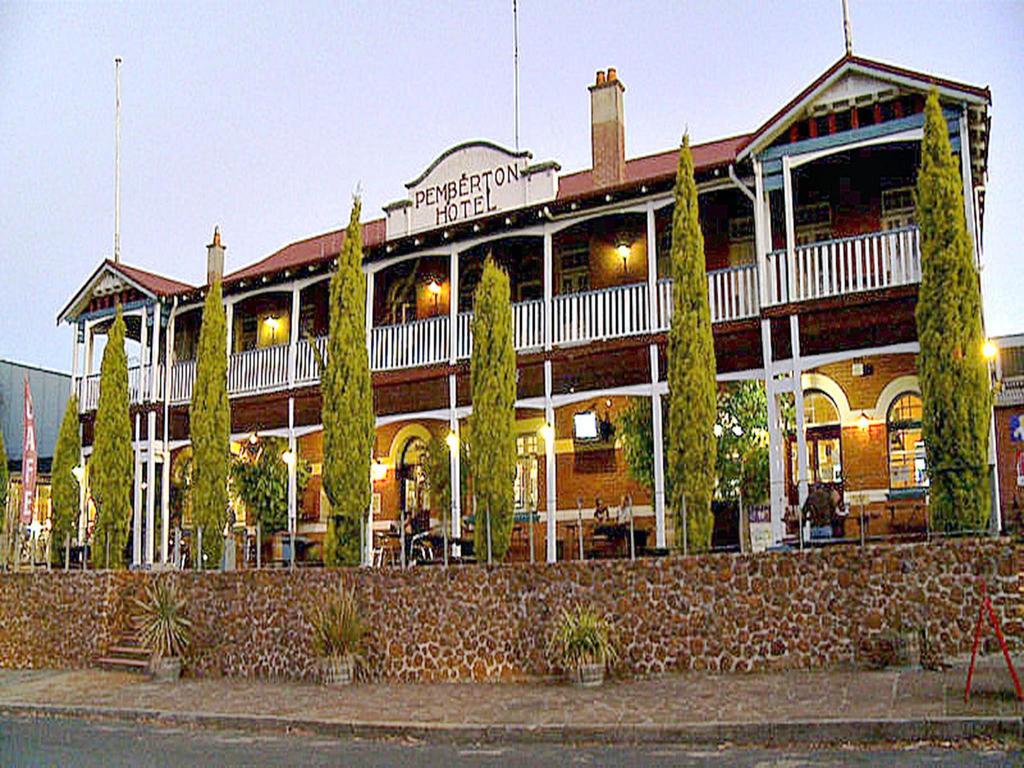 Outside the historic Pemberton Hotel, a pub dating back to 1926.