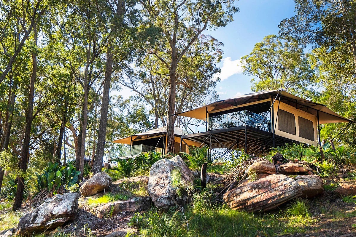 Marramarra Lodge accommodation looking out to the river