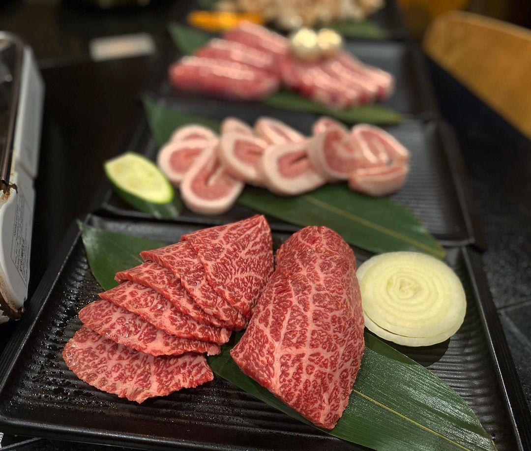 A close up of food on a table