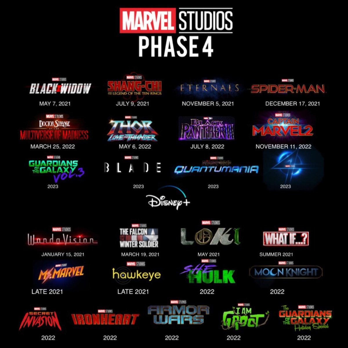 marvel studios phase 4 teaser release dates australia
