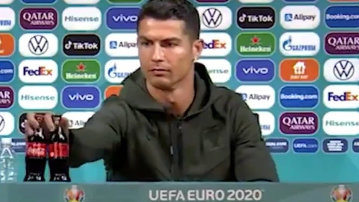 Euros 2020 Cristiano Ronaldo Coca Cola Water