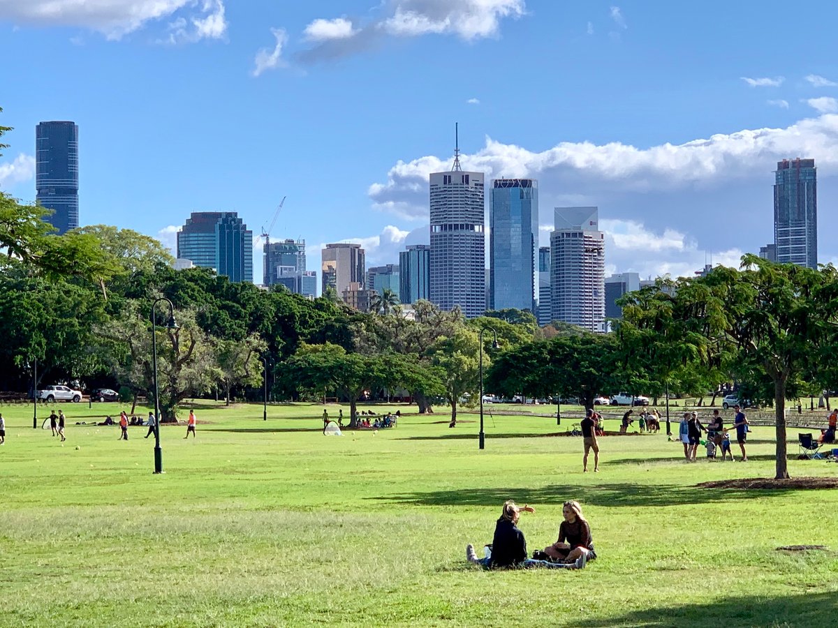 Brisbane CBD seen from New Farm Park Queensland