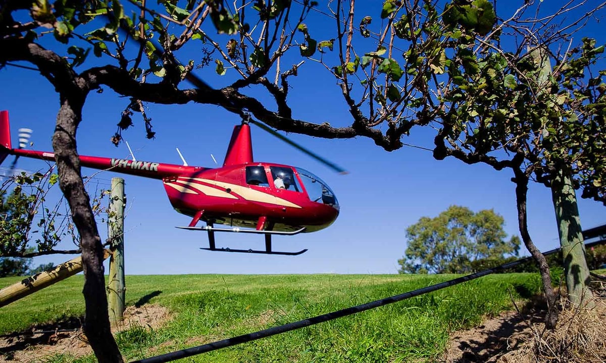 A helicopter flies on its way to pub Brisbane's best pubs.