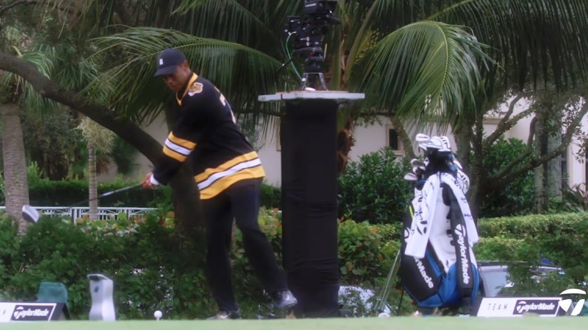 WATCH: Tiger Woods Nails The Happy Gilmore Swing Challenge