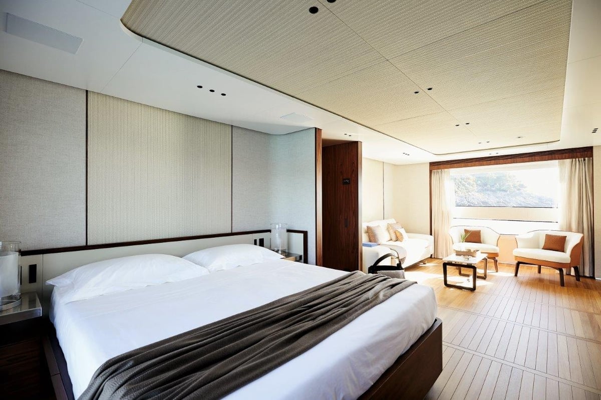 Benetti 40m Deck Bedroom View