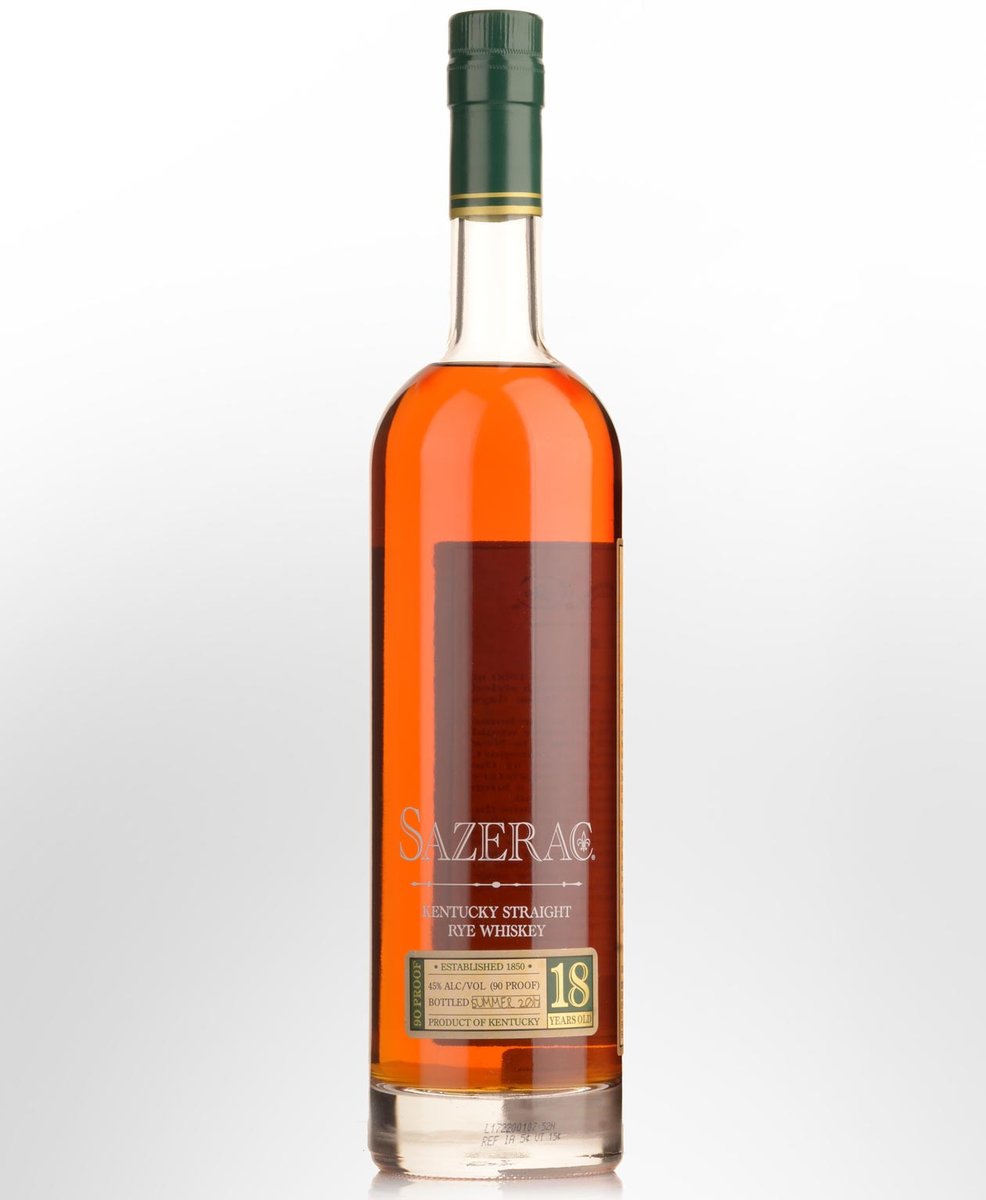 2017 sazerac 18yo rye whiskey