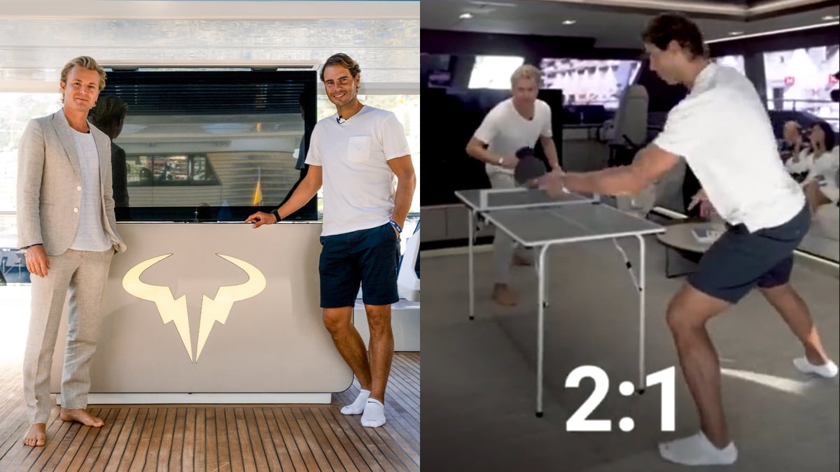 Rafael Nadal Nico Rosberg Ping Pong Monaco Yacht Show Sunreef