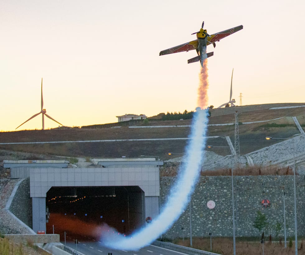 red bull plane tunnel dario costa world record turkey istanbul