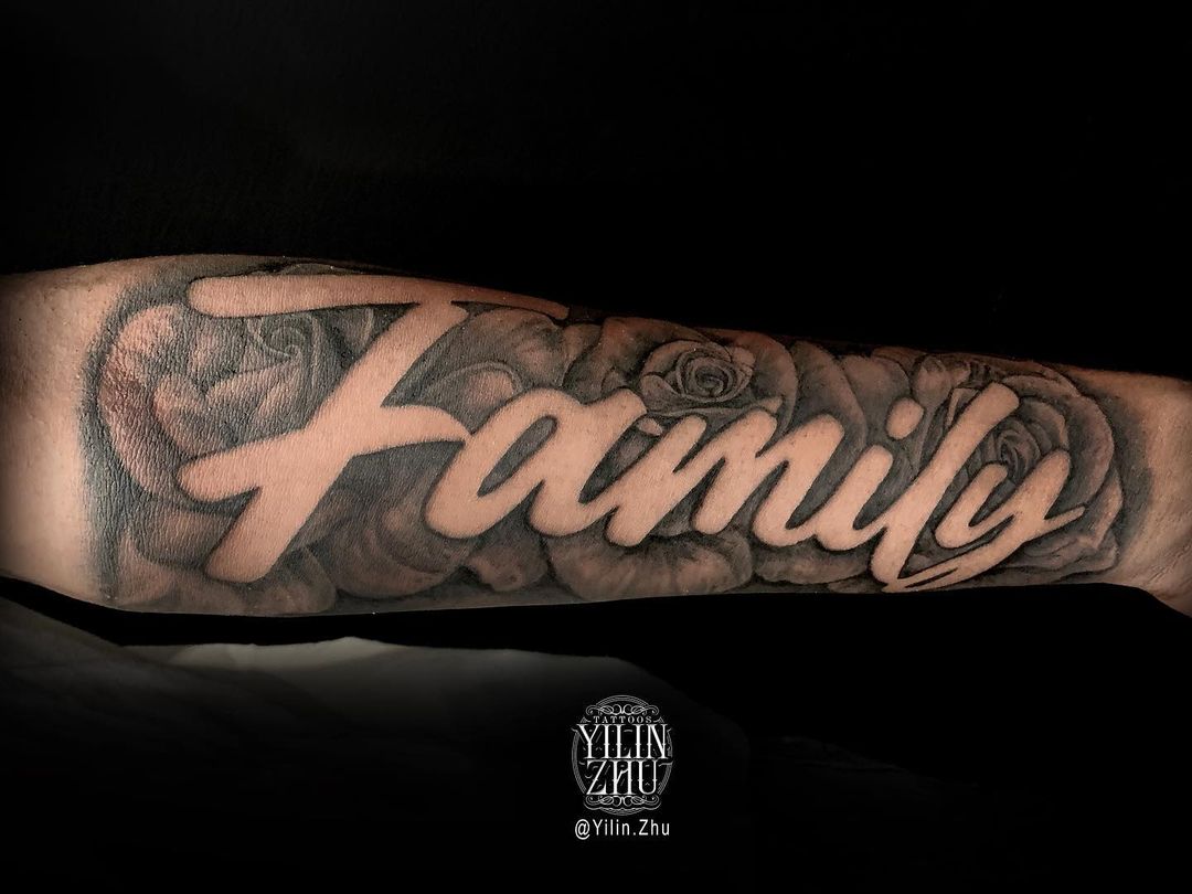 family first tattoos for men on forearm