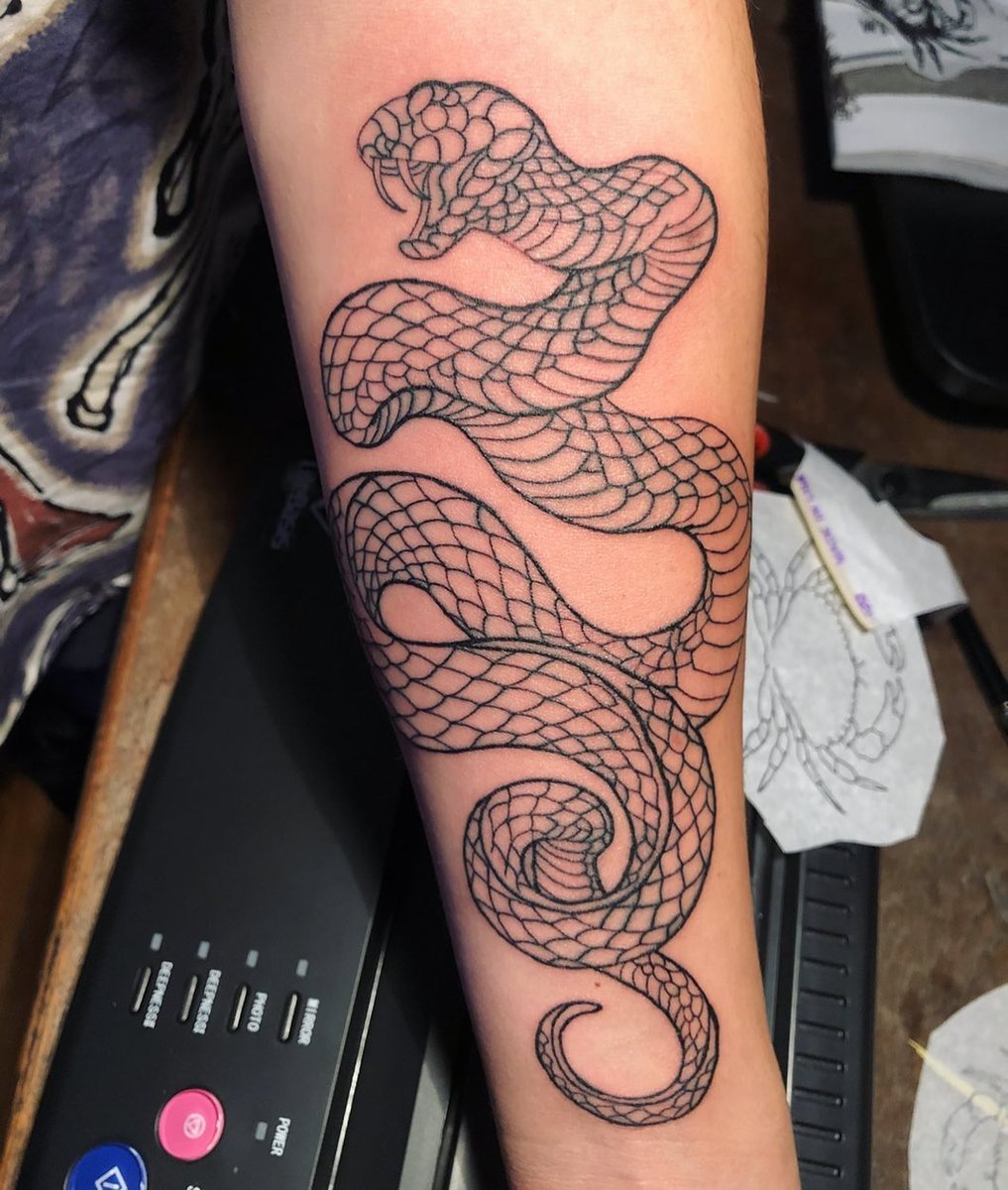 snake tattoo idea for men