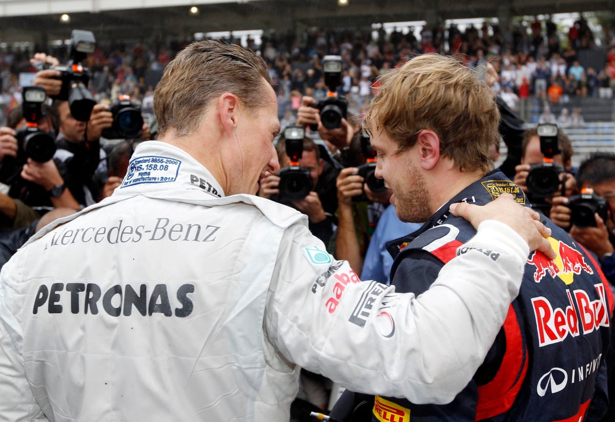 Michael Schumacher Sebastian Vettel Brazil 2012