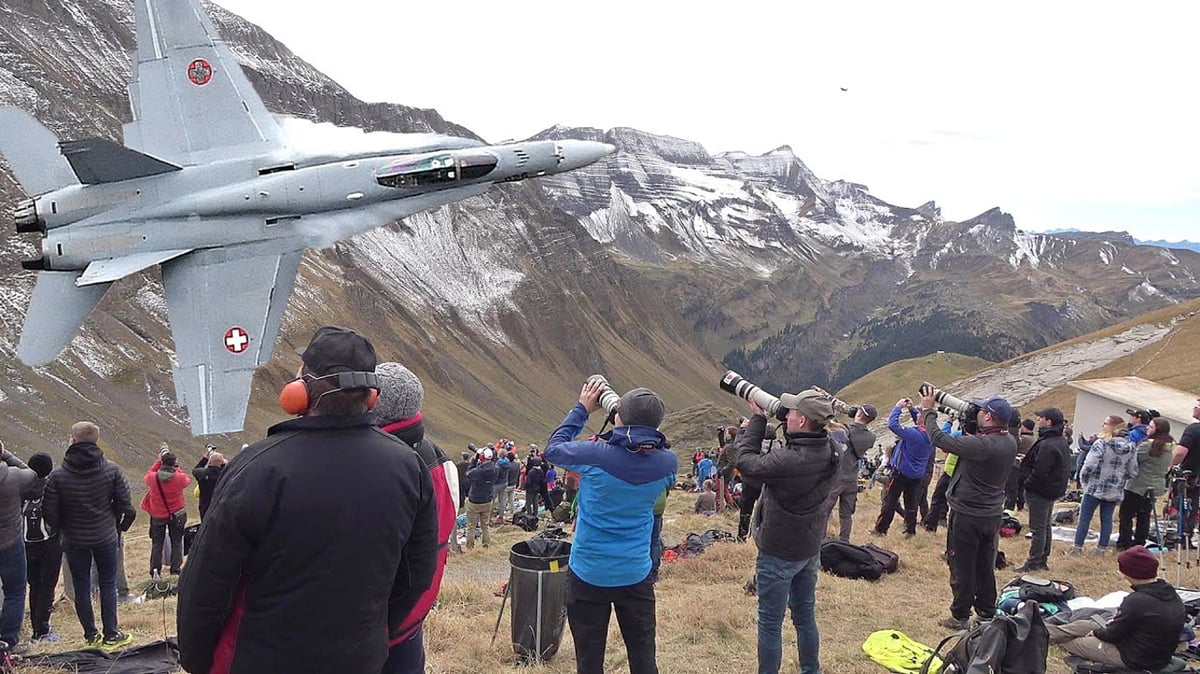 WATCH: Swiss Air Force Demos Insane Target Practice Through Mountains