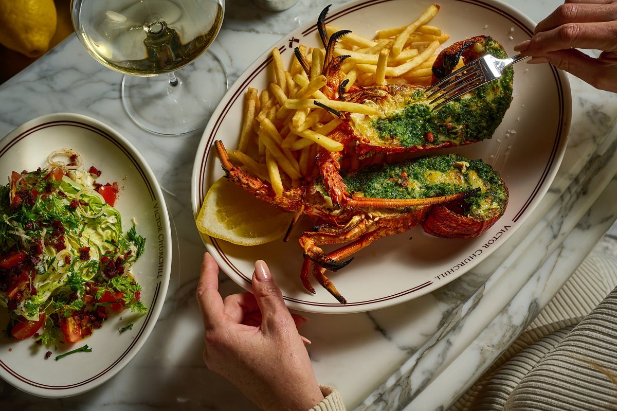 Lobster is served at Victor Churchill Melbourne