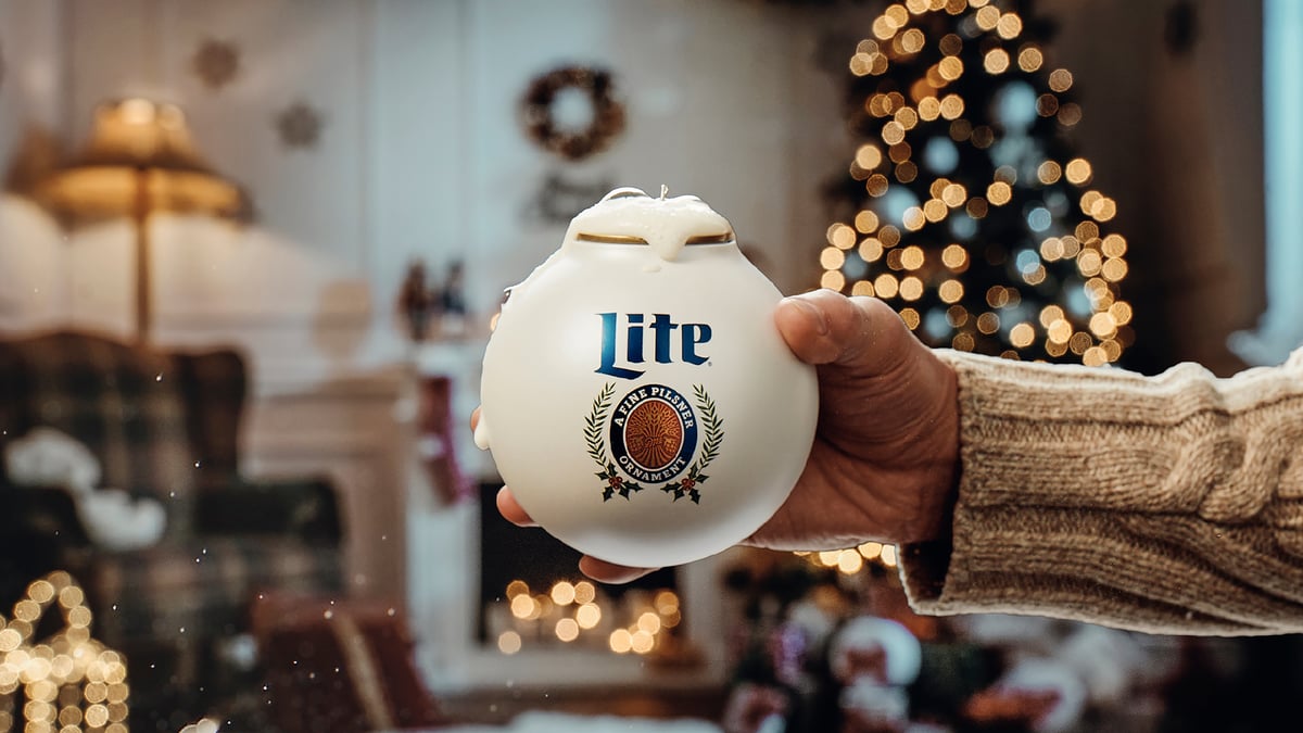 Miller Lite Christmas Beer Ornament