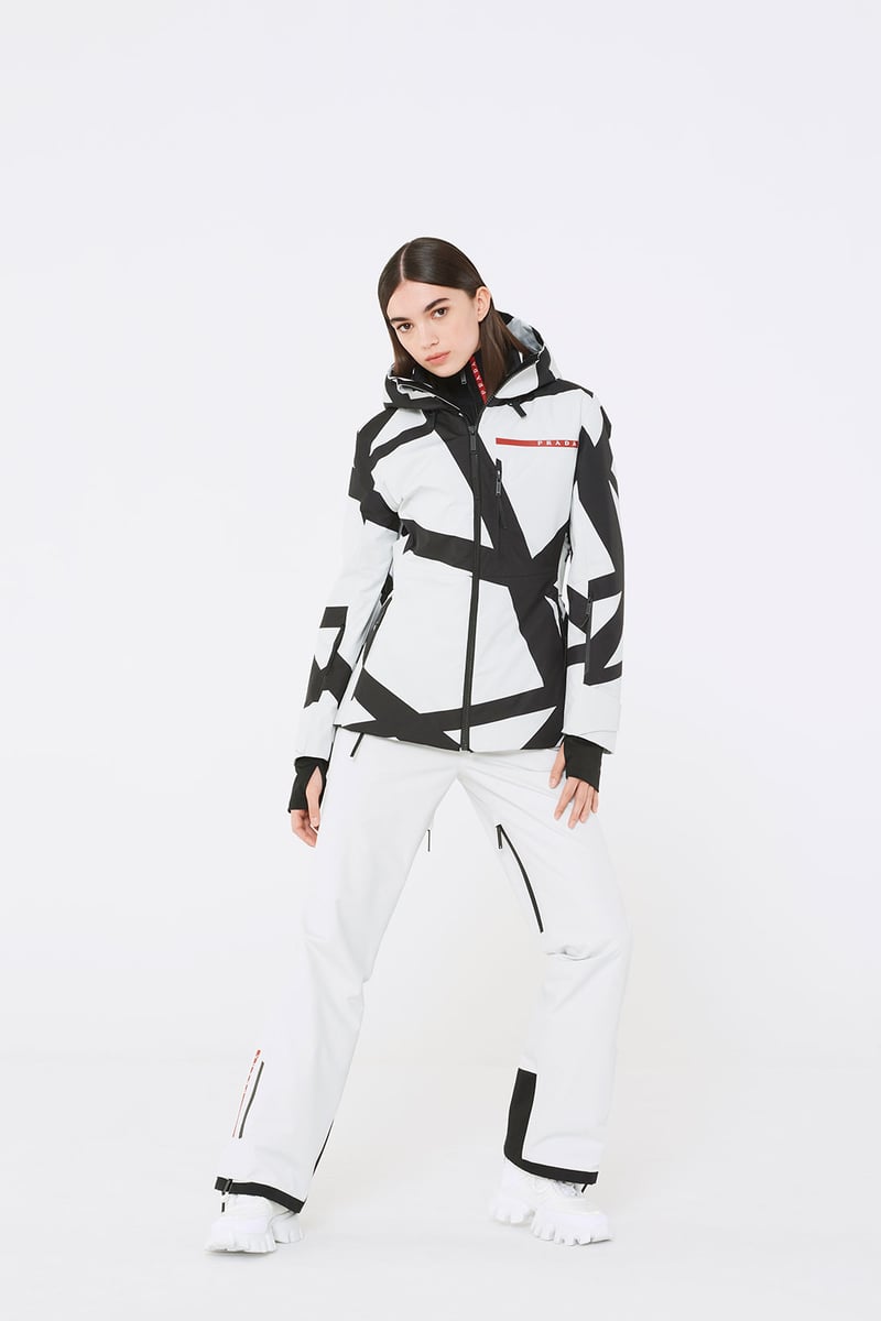 prada aspenx skiwear collaboration outerwear jackets sustainable release date 1