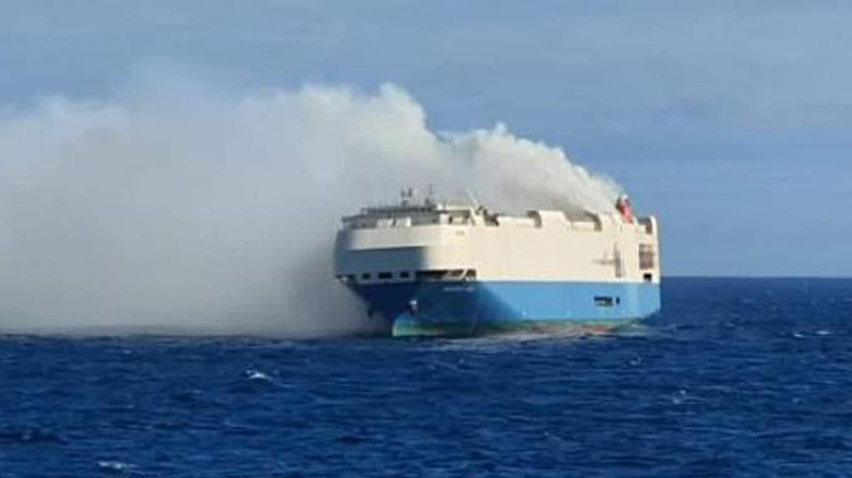 Cargo Ship With 4,000 Porsches, Bentleys, & More On Fire In The Atlantic Ocean