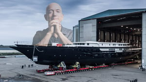 Jeff Bezos Superyacht Y721 Oceanco Rotterdamn Koningshaven Bridge De Hef