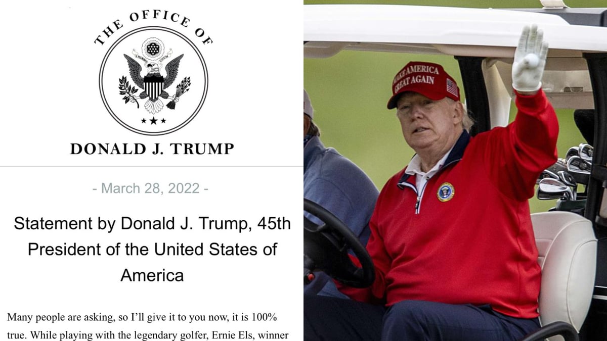 Donald Trump Issues Official Press Statement To Tell Us About His Hole-In-One