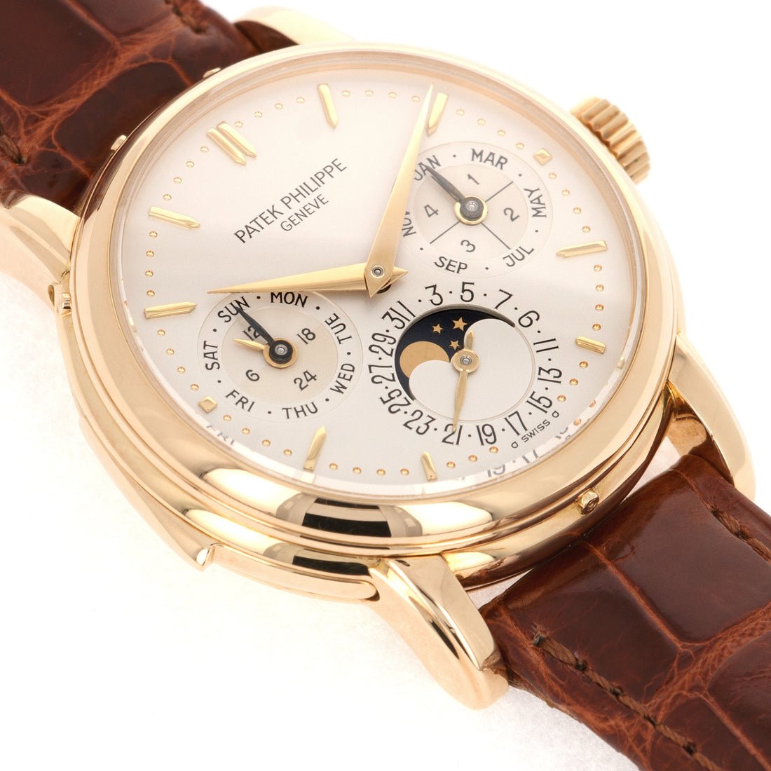 PATEK PHILIPPE YELLOW GOLD PERPETUAL CALENDAR MINUTE REPEATER WATCH REF. 3974