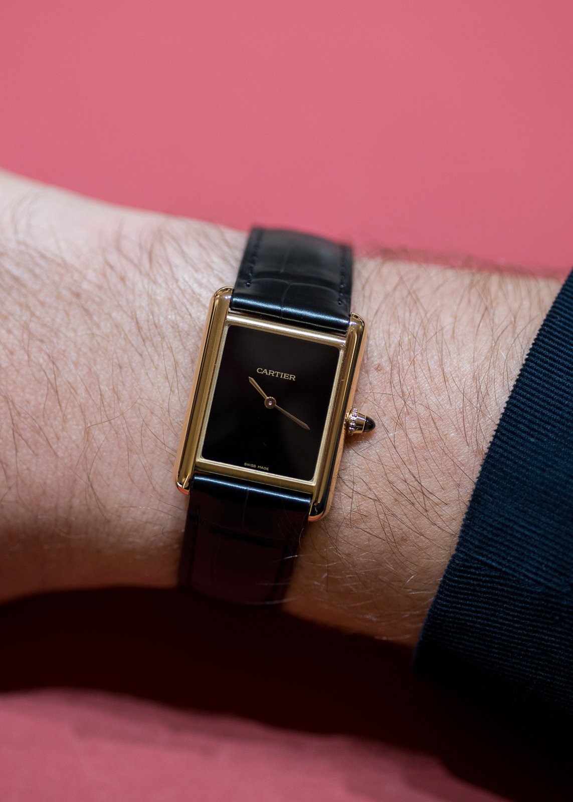 The Black Dial, Yellow Gold Cartier Tank Is A Must See