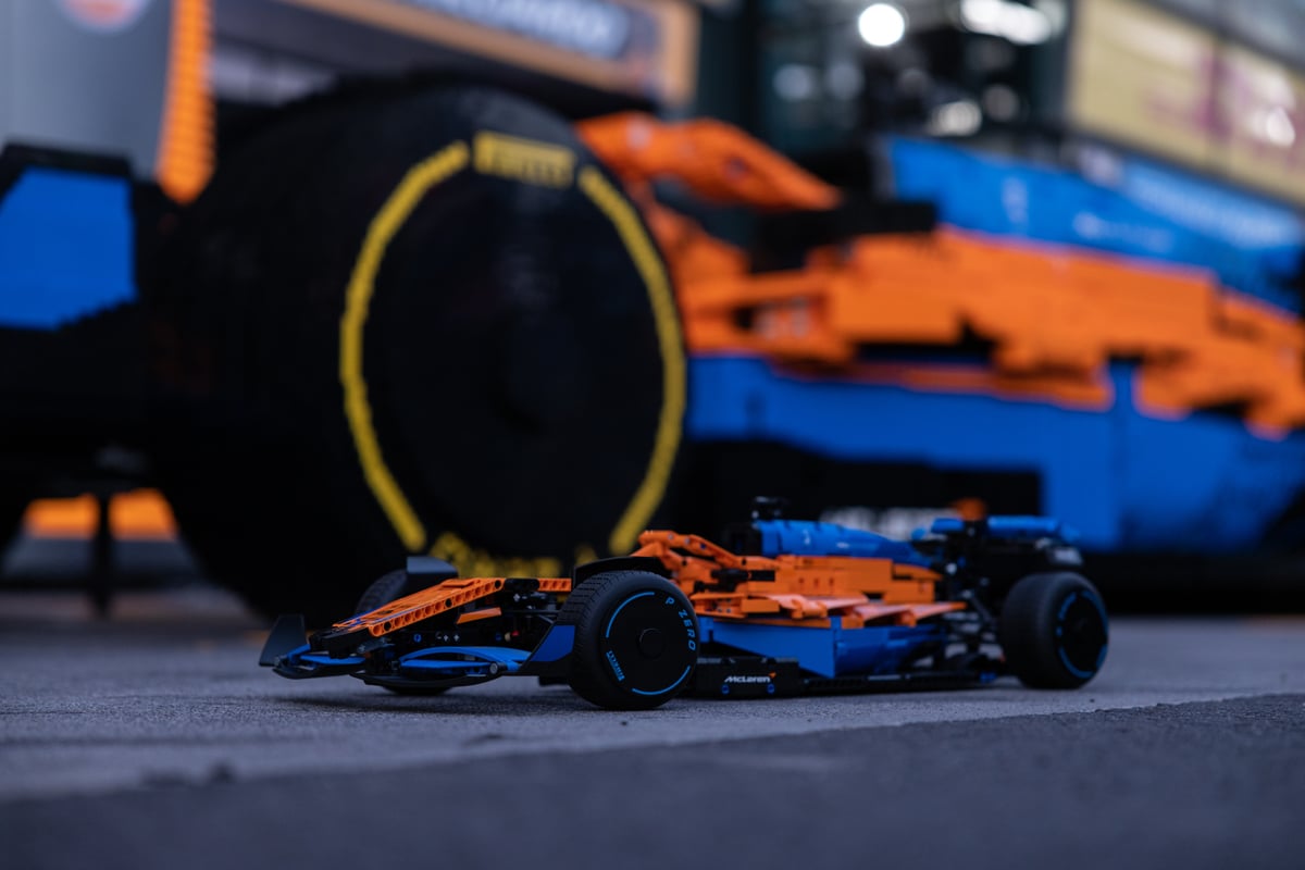 LEGO Australia has built a fullsize F1 McLaren race car at the Australian GP in Melbourne this weekend
