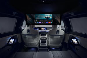 The 2023 BMW 7 Series Features A 31-Inch Theatre Screen In The Back Seat