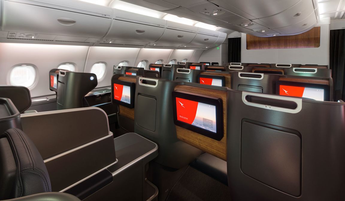 qantas business class layout