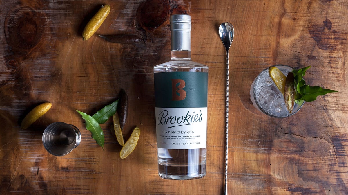 Cape Byron Distillery make an incredible Australian gin with Brookie's Byron Dry Gin.