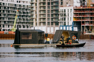 In Oslo, Norway, floating saunas are the hottest trend and the latest even comes with accommodation