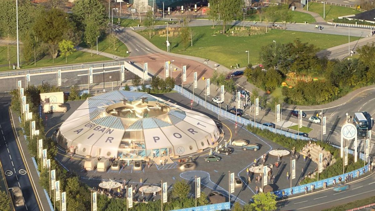 Air-One Is The World’s First Pop-Up Sustainable Airport For Flying Cars