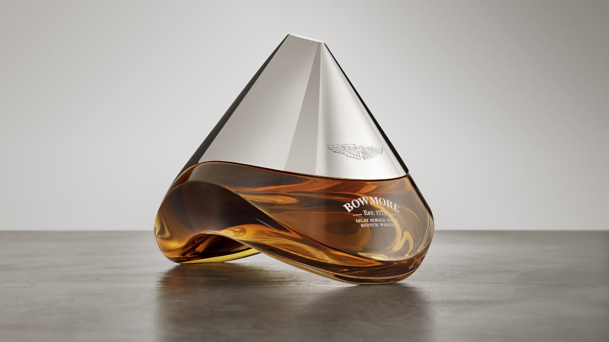 Bowmore’s 52-Year-Old Single Malt Comes In Sexy Aston Martin Decanter