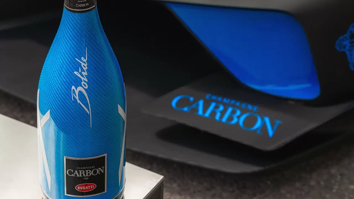 Bugatti Releases Carbon Fibre Champagne Bottle Inspired By The Bolide