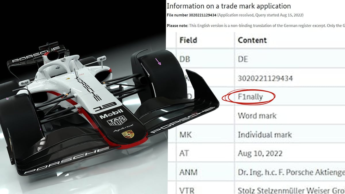 Porsche F1 Red Bull Racing F1nally Trademark - Formula 1