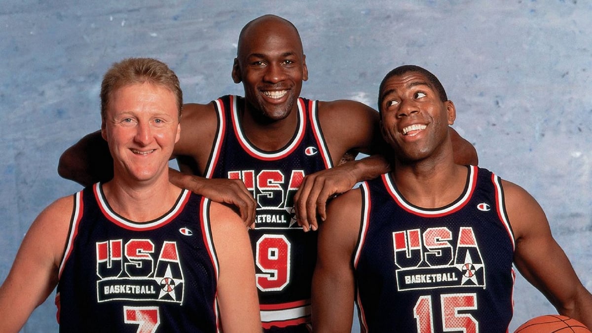 1992 US Men's Basketball - Dream Team - Michael Jordan Magic Johnson Larry Bird