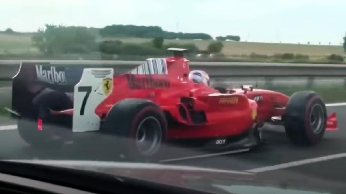 Formula 1 Car Czech Highway