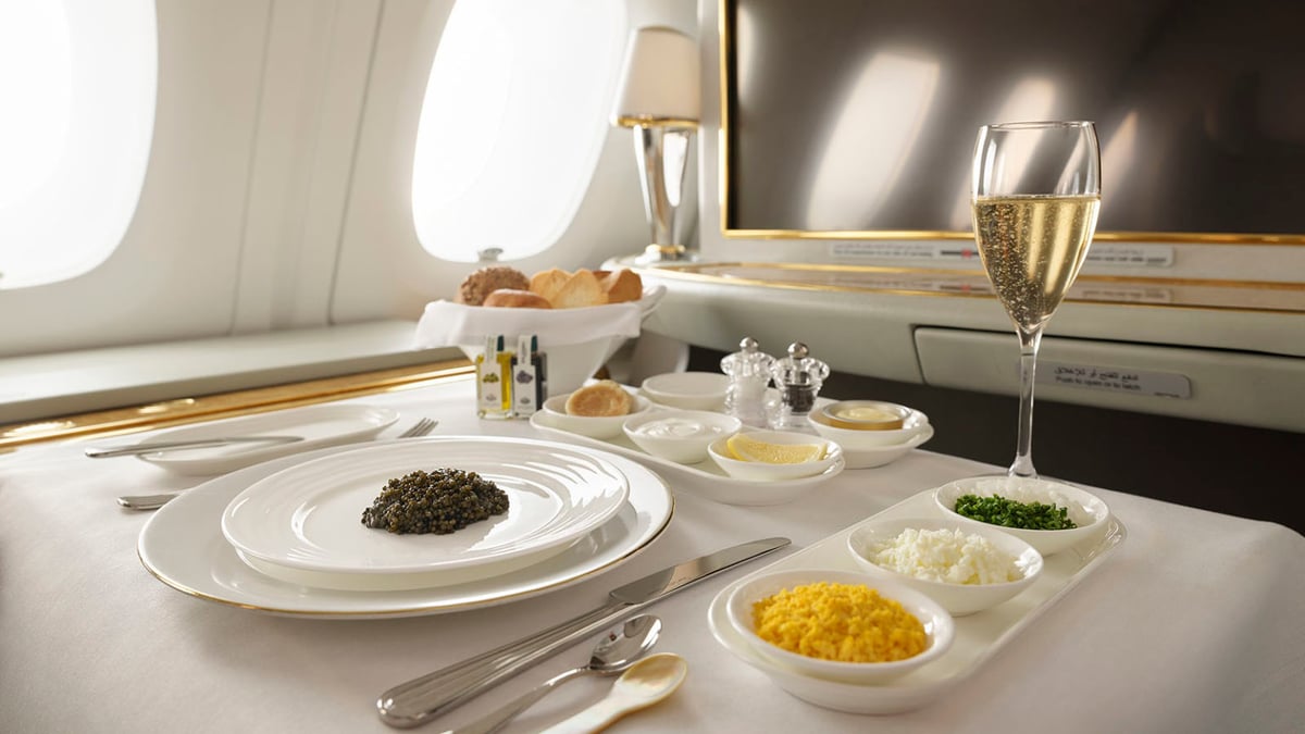 Emirates Now Serves All-You-Can-Eat Caviar In First Class As Part Of $2.8 Billion Upgrades