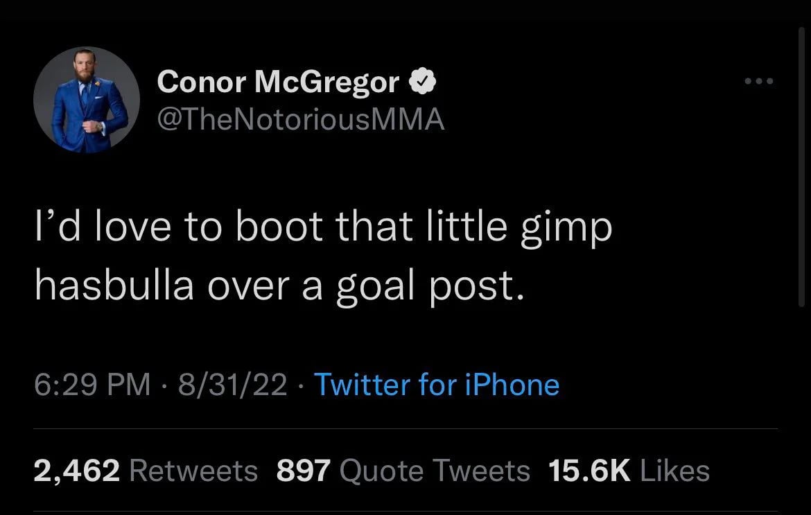 conor mcgregor hasbulla twitter rant