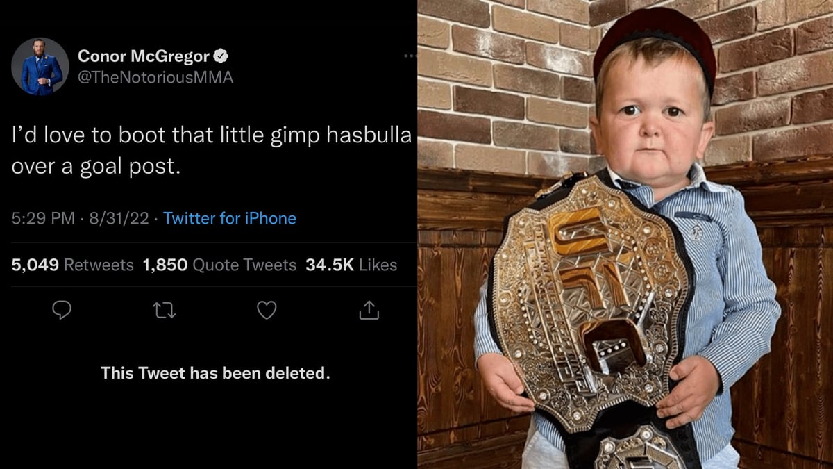 Conor McGregor Goes On A Spicy Deleted Rant About Hasbulla