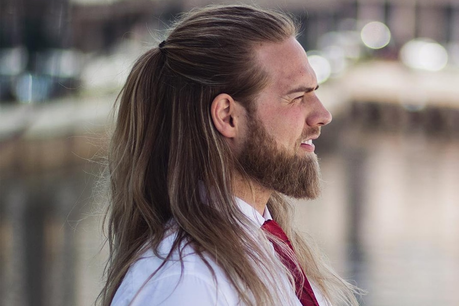 Hairstyles for long hair men deals