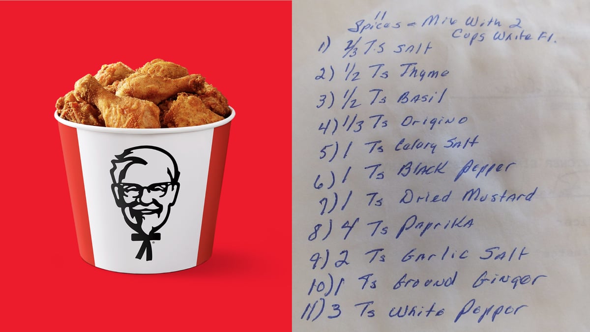 The Top Secret KFC Recipe For Fried Chicken Was Once Leaked