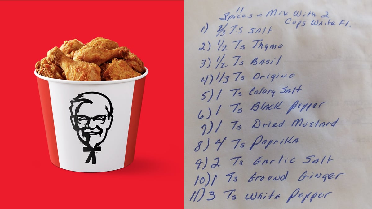 KFC Recipe - 11 Secrets Herbs & Spices Leaked