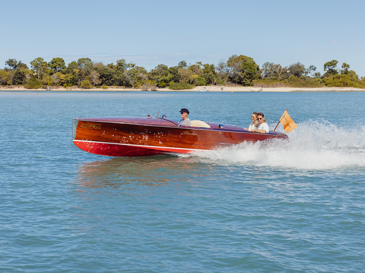 Veuve Clicquot Hotel Noosa speedboat