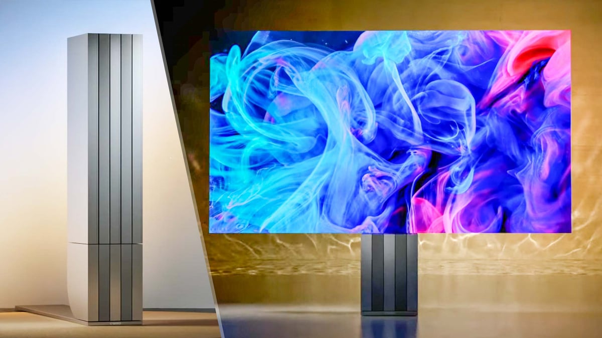 The C Seed N1 Is A 165-Inch 4K TV That Folds Down Into A Minimalist Structure