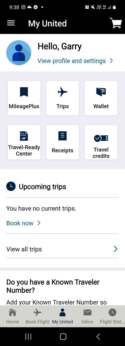 United Airlines Travel App