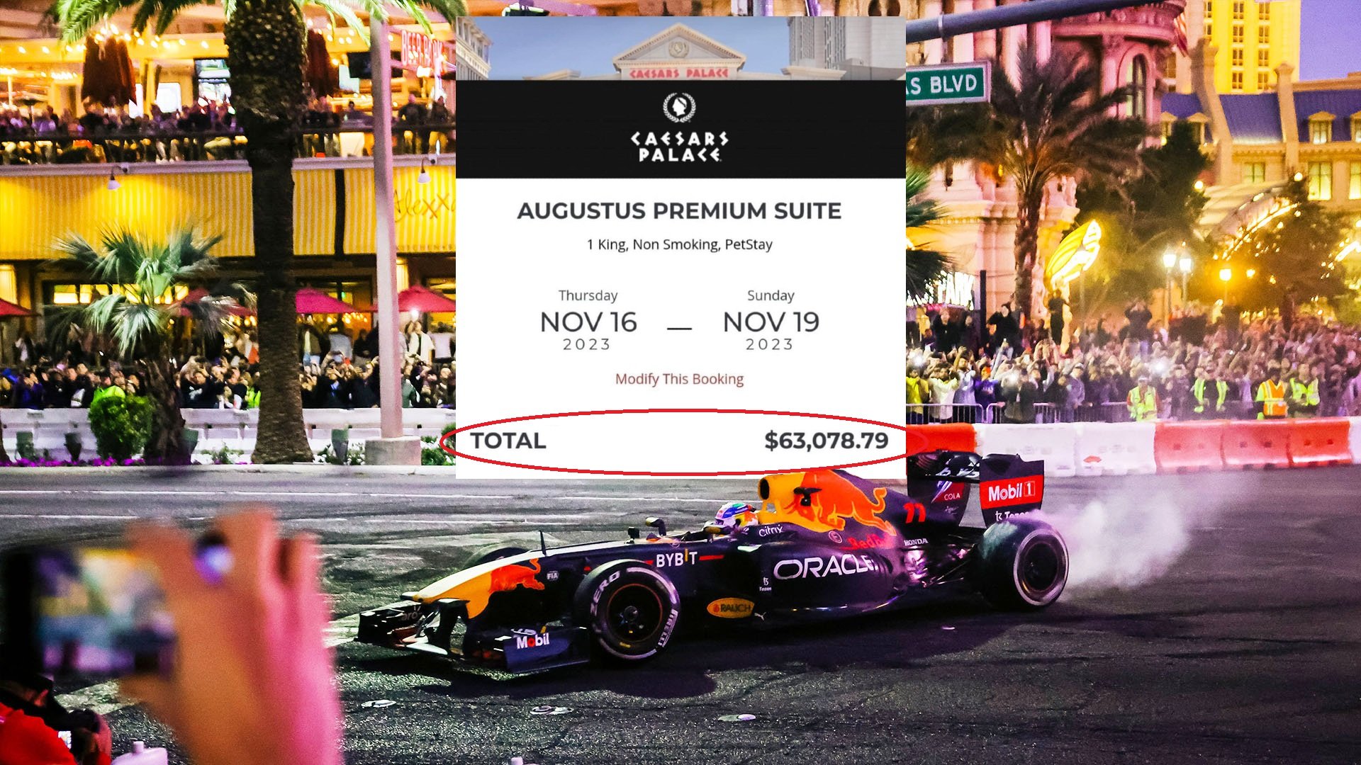 Unsurprisingly, Las Vegas Grand Prix Hotel Room Prices Are Already Bloody Ridiculous