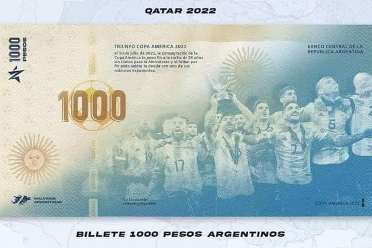 Messi 1000 peso bill